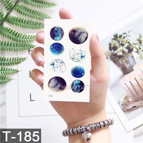 Whale Planet Sea Animals Temporary Tattoos Waterproof Women Fake Body Art Arm Tattoo Sticker Hand Tatoo