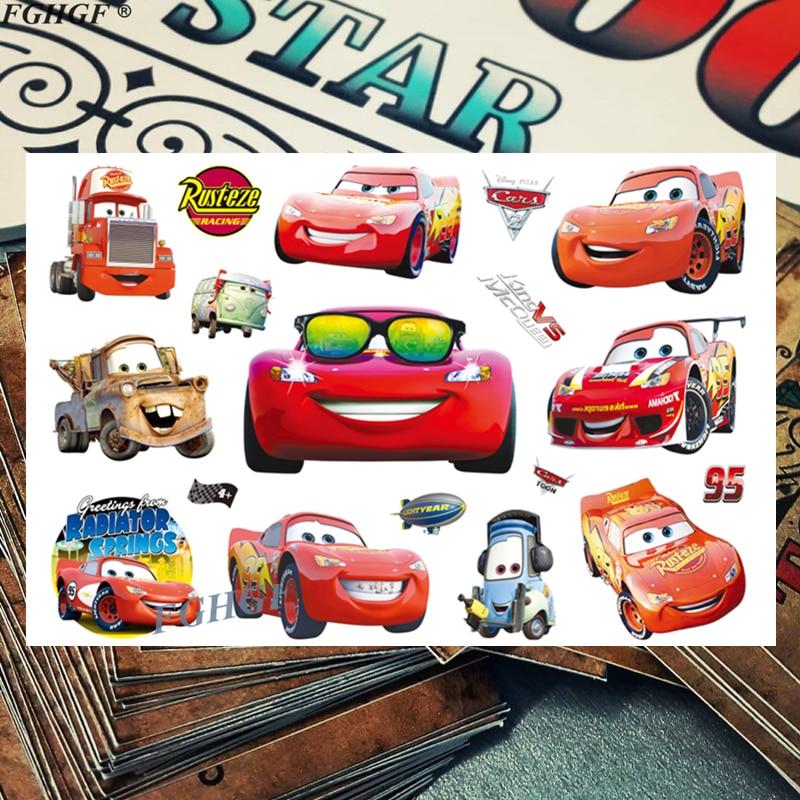 Cartoon cute Cars Child Temporary Body Art Flash Tattoo Sticker 17*10cm Waterproof painless tattoo Free shipping