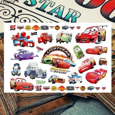 Cartoon cute Cars Child Temporary Body Art Flash Tattoo Sticker 17*10cm Waterproof painless tattoo Free shipping