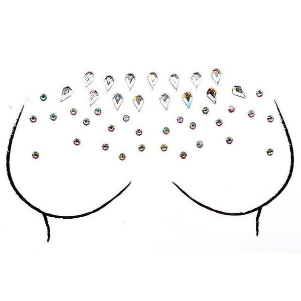 1 Sheet Adhesive Jewel Sticker Sticky Face Crystal Gems Festival Party Makeup Chest Tattoos Stickers Body Make Up 12 Styles