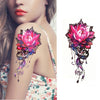 1 Pieces/set Small Full Flower Arm Temporary Waterproof Tattoo Stickers Fox Owl for Women Men Body Art