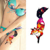 1 Pieces/set Small Full Flower Arm Temporary Waterproof Tattoo Stickers Fox Owl for Women Men Body Art