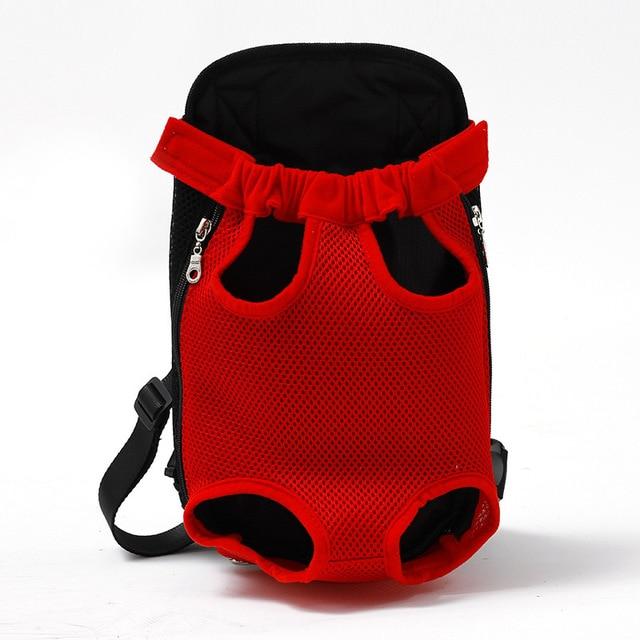 Pet Backpack Cat Dog Bag Dog Accessories Five-hole Mesh Breathable Chest Pet Out Of The Shoulder Bag Pet Supplies Dog Backpack