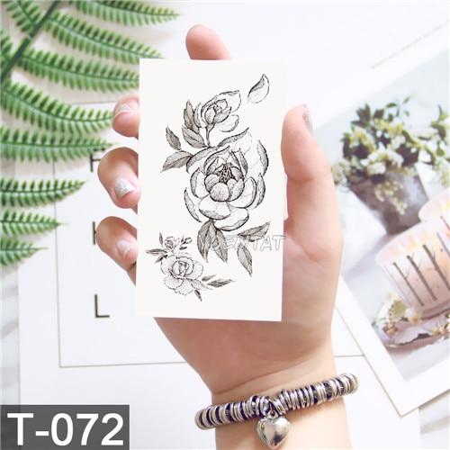 Waterproof temporary tattoo stickers on the body art temporary men tattoos lines rose fake tattoo stickers temporary tattoos