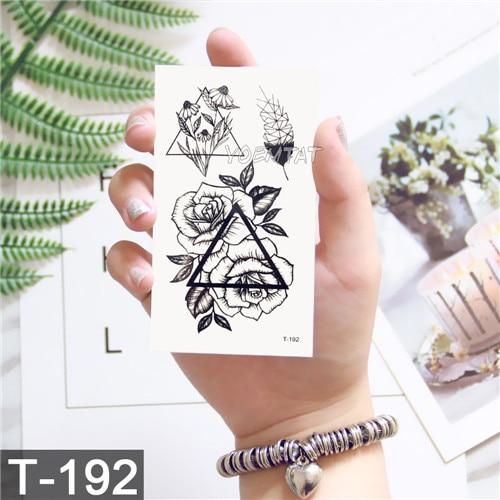 Waterproof temporary tattoo stickers on the body art temporary men tattoos lines rose fake tattoo stickers temporary tattoos