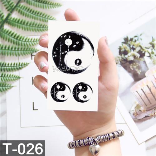 Waterproof temporary tattoo stickers on the body art temporary men tattoos lines rose fake tattoo stickers temporary tattoos