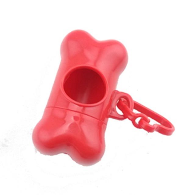 1 Pcs Pet Waste Bag Dispenser For Dog Poop Bags Accessories Bone Shape Plastic Pet Small Dog Waste Poop Bags Dispenser Holder