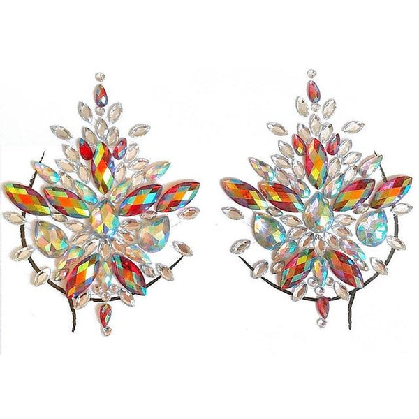 Shellhard 12 Styles Adhesive Sticky Gems Sticker Makeup Face Boob Jewel Crystal Festival Gems Party Makeup Stickers For Body Art