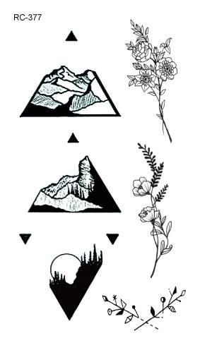 Rocooart RC369-395 New Water Proof Temporary Tattoo Stickers Cartoon Coloful Kid's Drawing Fox Fake Flash Taty Tattoo tatouage