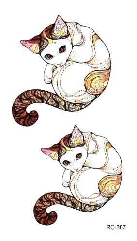 Rocooart RC369-395 New Water Proof Temporary Tattoo Stickers Cartoon Coloful Kid's Drawing Fox Fake Flash Taty Tattoo tatouage