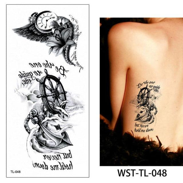 glaryyears 25 Designs 1 Sheet Women Jewelry Tattoo WST-TL Temporary Body Chest Waist Art Tattoo Sticker Cool Sexy Choker Pendant