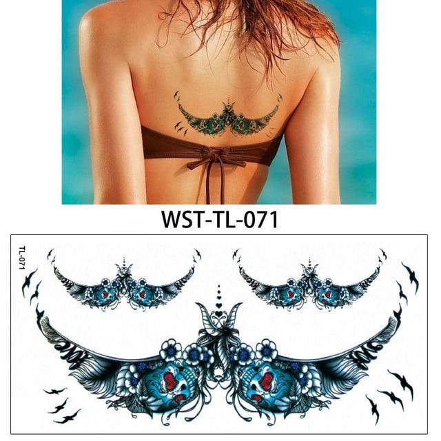 glaryyears 25 Designs 1 Sheet Women Jewelry Tattoo WST-TL Temporary Body Chest Waist Art Tattoo Sticker Cool Sexy Choker Pendant