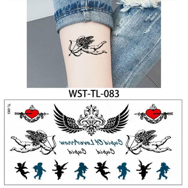 glaryyears 25 Designs 1 Sheet Women Jewelry Tattoo WST-TL Temporary Body Chest Waist Art Tattoo Sticker Cool Sexy Choker Pendant