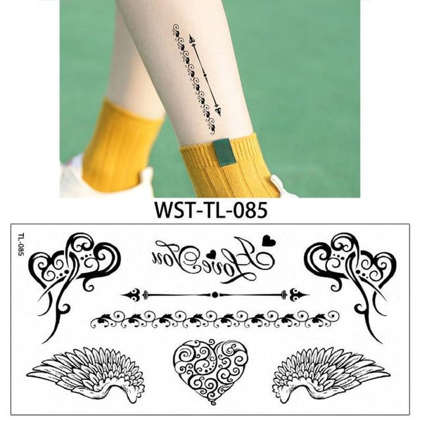 glaryyears 25 Designs 1 Sheet Women Jewelry Tattoo WST-TL Temporary Body Chest Waist Art Tattoo Sticker Cool Sexy Choker Pendant