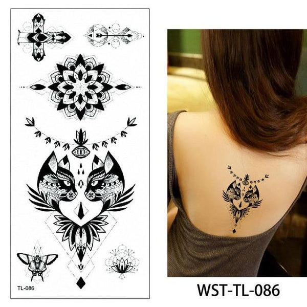 glaryyears 25 Designs 1 Sheet Women Jewelry Tattoo WST-TL Temporary Body Chest Waist Art Tattoo Sticker Cool Sexy Choker Pendant