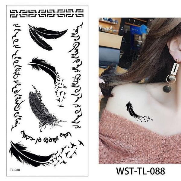 glaryyears 25 Designs 1 Sheet Women Jewelry Tattoo WST-TL Temporary Body Chest Waist Art Tattoo Sticker Cool Sexy Choker Pendant