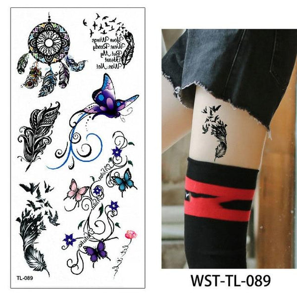 glaryyears 25 Designs 1 Sheet Women Jewelry Tattoo WST-TL Temporary Body Chest Waist Art Tattoo Sticker Cool Sexy Choker Pendant