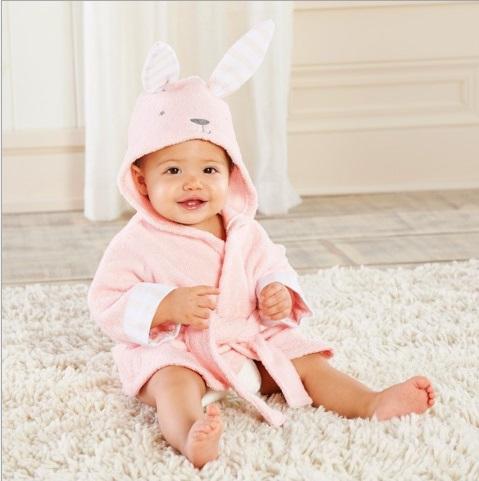 0-6Y Children Robes Animal Boys Girls Cotton sleepwear Baby Bathrobe Romper kids Home wear Baby Hooded Bath Towel Robes Cartoon