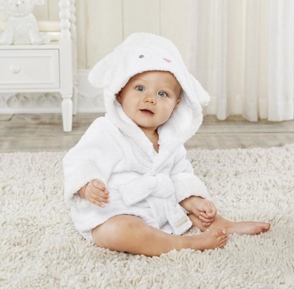 0-6Y Children Robes Animal Boys Girls Cotton sleepwear Baby Bathrobe Romper kids Home wear Baby Hooded Bath Towel Robes Cartoon