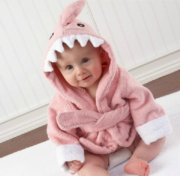 0-6Y Children Robes Animal Boys Girls Cotton sleepwear Baby Bathrobe Romper kids Home wear Baby Hooded Bath Towel Robes Cartoon