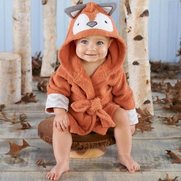 0-6Y Children Robes Animal Boys Girls Cotton sleepwear Baby Bathrobe Romper kids Home wear Baby Hooded Bath Towel Robes Cartoon