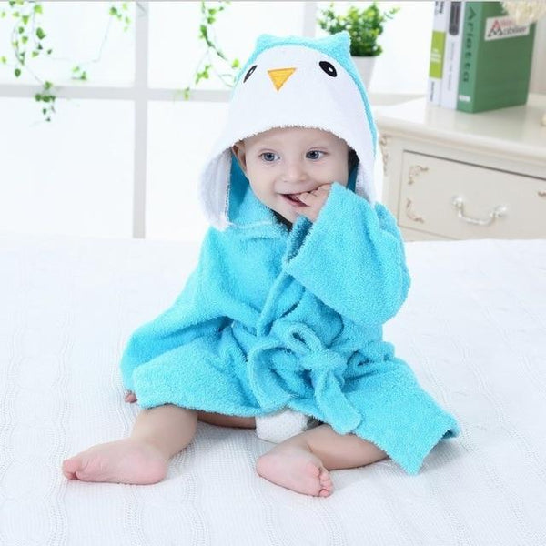 0-6Y Children Robes Animal Boys Girls Cotton sleepwear Baby Bathrobe Romper kids Home wear Baby Hooded Bath Towel Robes Cartoon