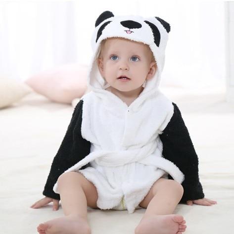 0-6Y Children Robes Animal Boys Girls Cotton sleepwear Baby Bathrobe Romper kids Home wear Baby Hooded Bath Towel Robes Cartoon