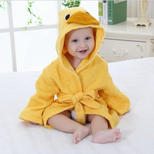 0-6Y Children Robes Animal Boys Girls Cotton sleepwear Baby Bathrobe Romper kids Home wear Baby Hooded Bath Towel Robes Cartoon