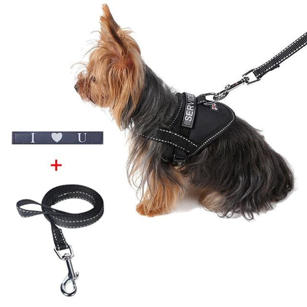 Cute Dogs collars and vest harnesses chest with leash set pets shop reflective dog accessories arnes perro mascotas acessorios