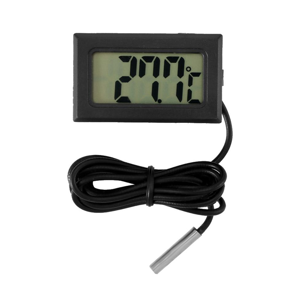 LCD Digital Thermometer Car Thermometer with Waterproof Probe Sensor -50 ~ 110C for Auto Home Fish Tank Water Temperature