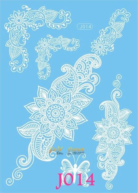 White Henna Dreamcatcher Temporary Tattoo For Women Wedding Body Art Tatoo Paste Waterproof Dream Catcher Fake Tattoo Stickers