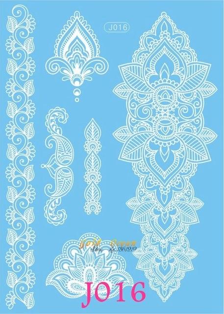 White Henna Dreamcatcher Temporary Tattoo For Women Wedding Body Art Tatoo Paste Waterproof Dream Catcher Fake Tattoo Stickers