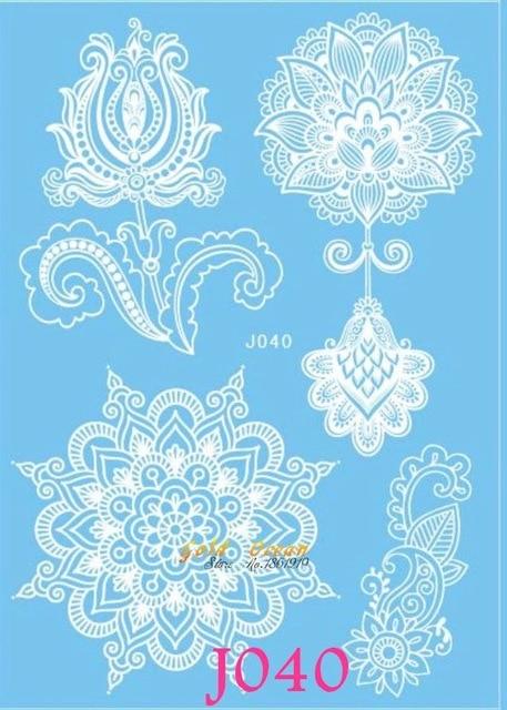 White Henna Dreamcatcher Temporary Tattoo For Women Wedding Body Art Tatoo Paste Waterproof Dream Catcher Fake Tattoo Stickers
