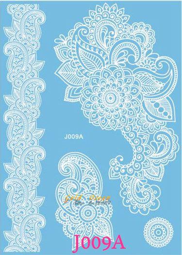 White Henna Dreamcatcher Temporary Tattoo For Women Wedding Body Art Tatoo Paste Waterproof Dream Catcher Fake Tattoo Stickers