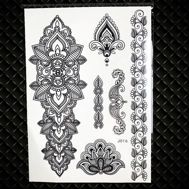White Henna Dreamcatcher Temporary Tattoo For Women Wedding Body Art Tatoo Paste Waterproof Dream Catcher Fake Tattoo Stickers