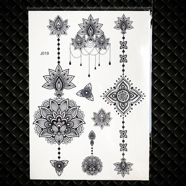White Henna Dreamcatcher Temporary Tattoo For Women Wedding Body Art Tatoo Paste Waterproof Dream Catcher Fake Tattoo Stickers