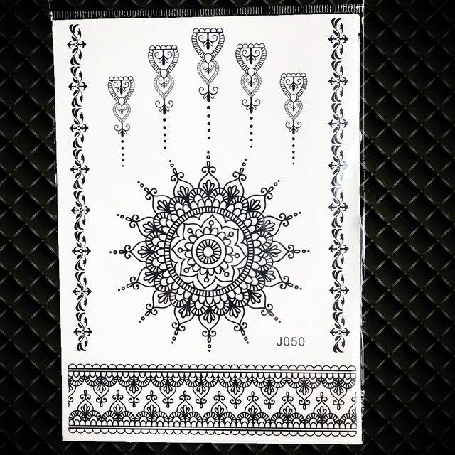 White Henna Dreamcatcher Temporary Tattoo For Women Wedding Body Art Tatoo Paste Waterproof Dream Catcher Fake Tattoo Stickers