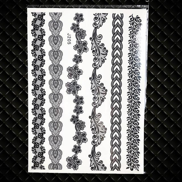 White Henna Dreamcatcher Temporary Tattoo For Women Wedding Body Art Tatoo Paste Waterproof Dream Catcher Fake Tattoo Stickers