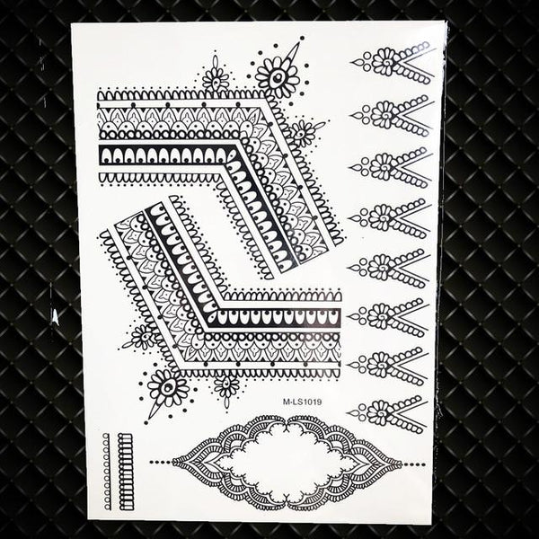 White Henna Dreamcatcher Temporary Tattoo For Women Wedding Body Art Tatoo Paste Waterproof Dream Catcher Fake Tattoo Stickers