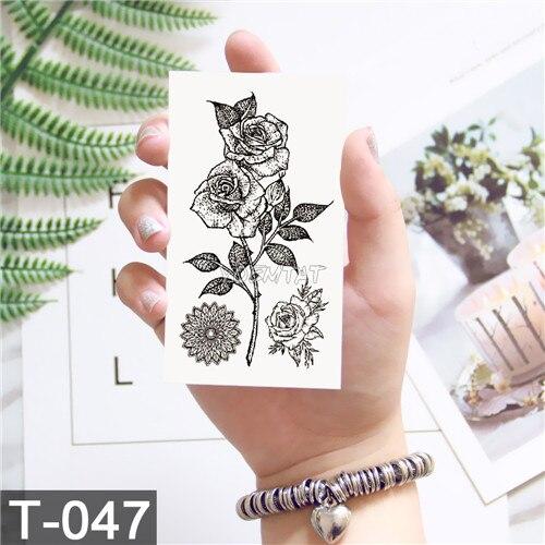 New Waterproof Temporary Tattoo sticker old school rose pattern tattoo Water Transfer tattoo flash tattoo