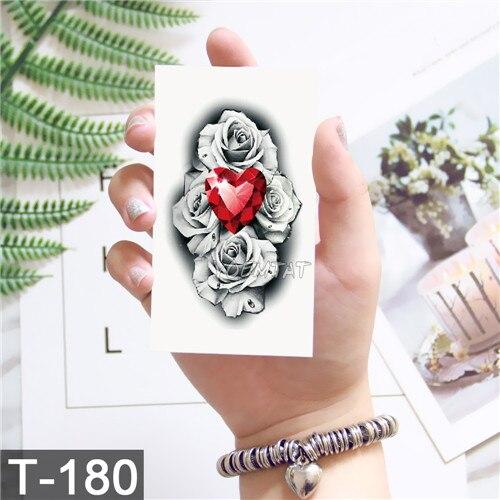 New Waterproof Temporary Tattoo sticker old school rose pattern tattoo Water Transfer tattoo flash tattoo