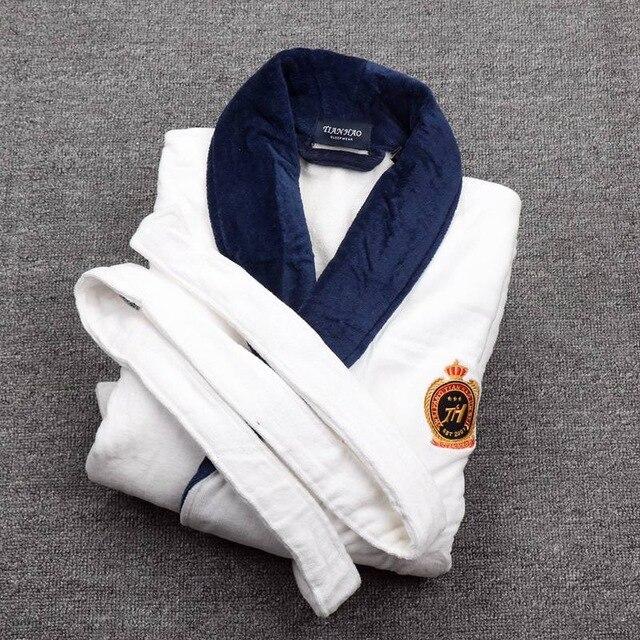 Cotton Winter Robes For Men plus size XXXL Warm Bathrobes Long Mens Bathrobe Male Dressing Gown Homewear Pijama Male Kimono