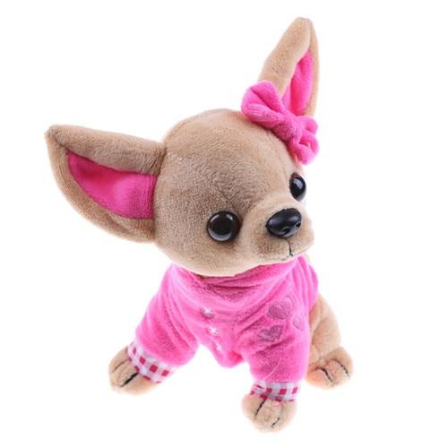 1pcs 17cm Chihuahua Puppy Kids Toy Kawaii Simulation Animal Doll Birthday Gift for Girls Children Cute Stuffed Dog Plush Toy