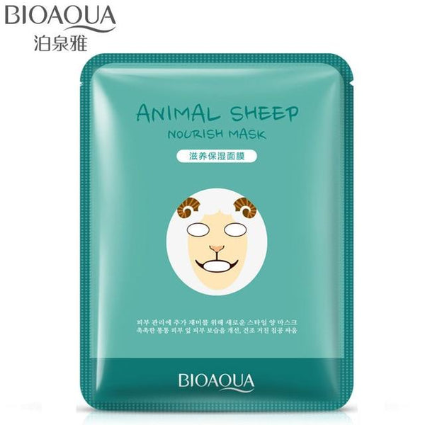 BIOAQUA Creative Animal Face Masks Skin Care Sheep/Panda/Dog/Tiger Shape Facial Mask Moisturizing