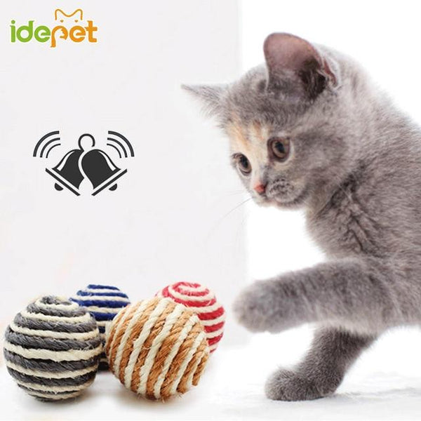 1Pcs Pet Chews Cat Toys Rope Cat Games Knot Ball Toys For Cat Small Kitty Grinding Teeth Cleaning Modeling Miansheng Weaving 35