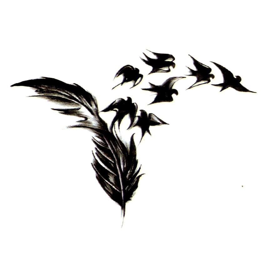 Swallow Waterproof Temporary Tattoos Sticker Fake Tattoo The flash Tatoo Sleeve Tatuajes Temporales Kids Tattoo Stickers