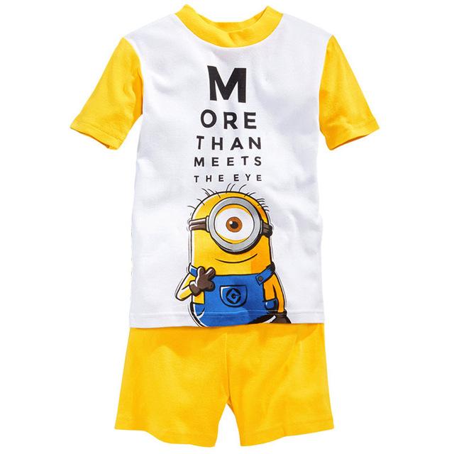 Kids Boys Girls Clothes Baby Pajamas Summer Short Sleeved Set Cartoon Spiderman Minnie Lackey Children's Sleepwear
