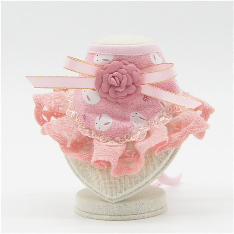 Cute Princess Pet Dog Lace Scarf Collar Adjustable Puppy Decoration Bandana Pet Cat Tie Collar Dress-up Pink Pet Bibs