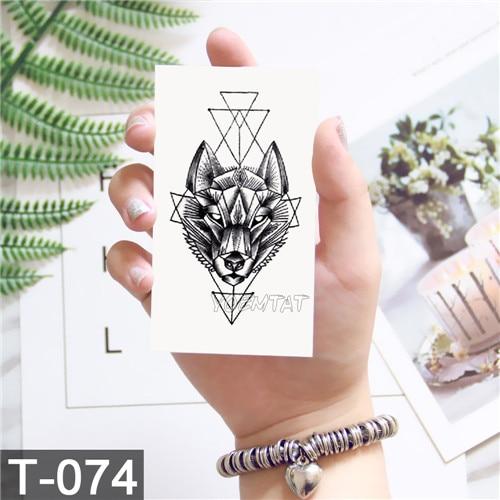 Geometry cool Temporary Tattoo Sticker Women Minimalist lines pattern Body Art New Design Fake Men Tattoos
