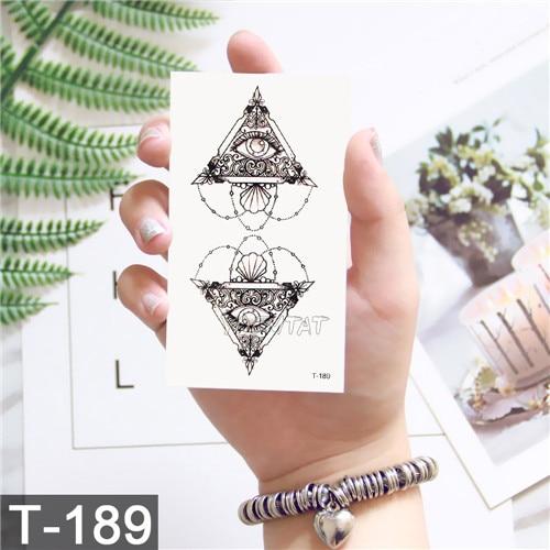 Geometry cool Temporary Tattoo Sticker Women Minimalist lines pattern Body Art New Design Fake Men Tattoos